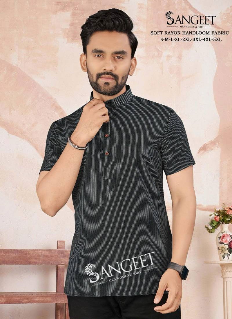 Sangeet Soft Rayon Handloom 2 Mens T Shirt Manufacturer In Surat