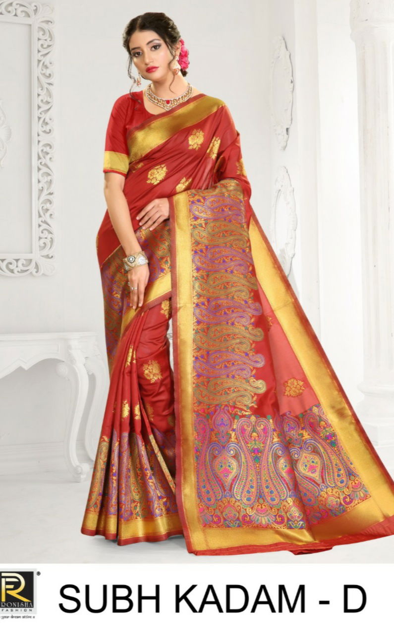 Ronisha Subh Kadam Latest Designer Wedding Wear silk Saree Collection 