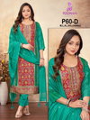 P60 A To D By Poonam Dola Silk Kurti With Bottom Dupatta Wholesale Shop In Surat