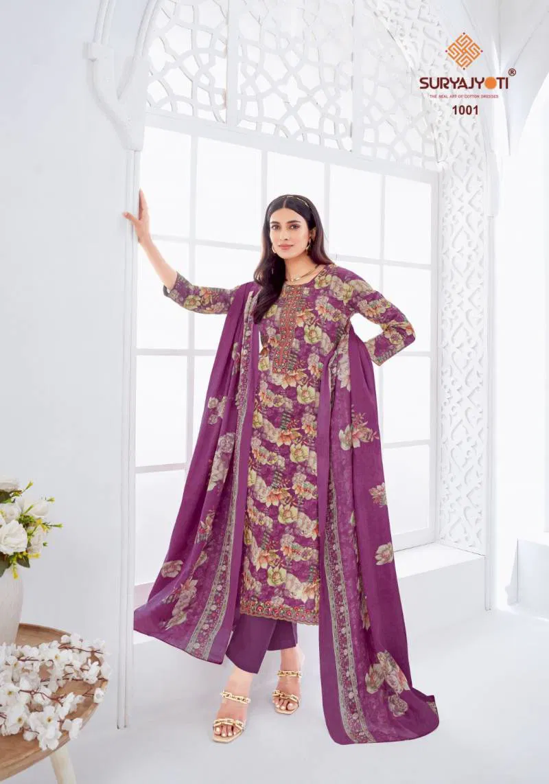 Khushboo Vol 1 By Suryajyoti Lawn Foil Printed Dress Material Wholesale Price In Surat