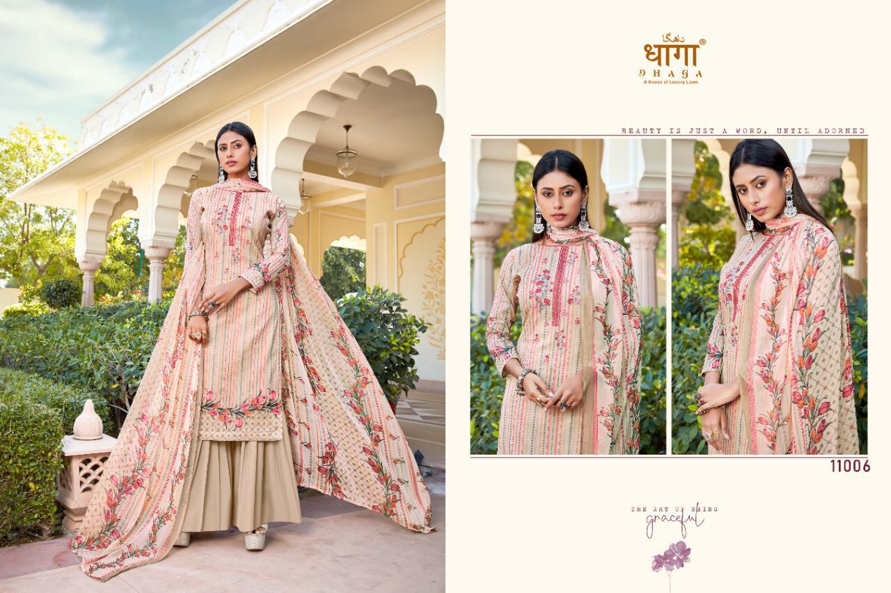AADESH JAMDANI Latest Designer Fancy Festive Wear Heavy Pure Cambric Cotton Digital Print With Embroidery Work Dress Material Collection