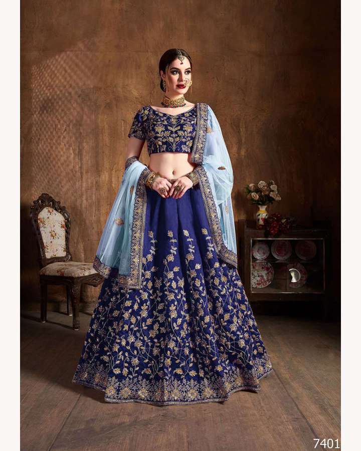 Latest Designer Wedding Wear Heavy Embroidery Work Lehenga Choli 