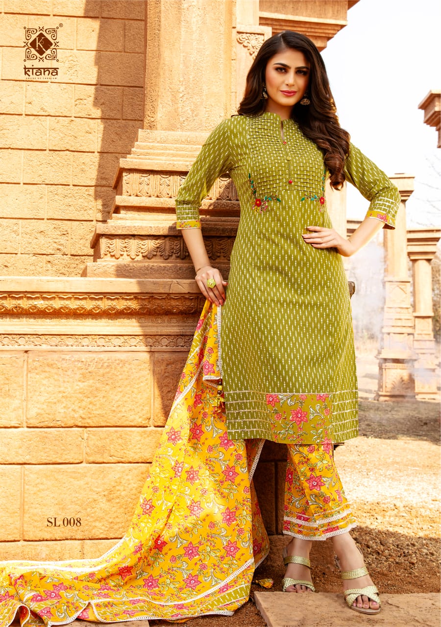 Kiana Summer Love Latest Festive Wear Pure Cotton Printed Ready Made Collection
