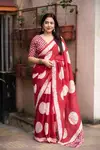 Scmd Anokhi A Digital Printed Linen Cotton Fancy Saree Wholesale Market Surat