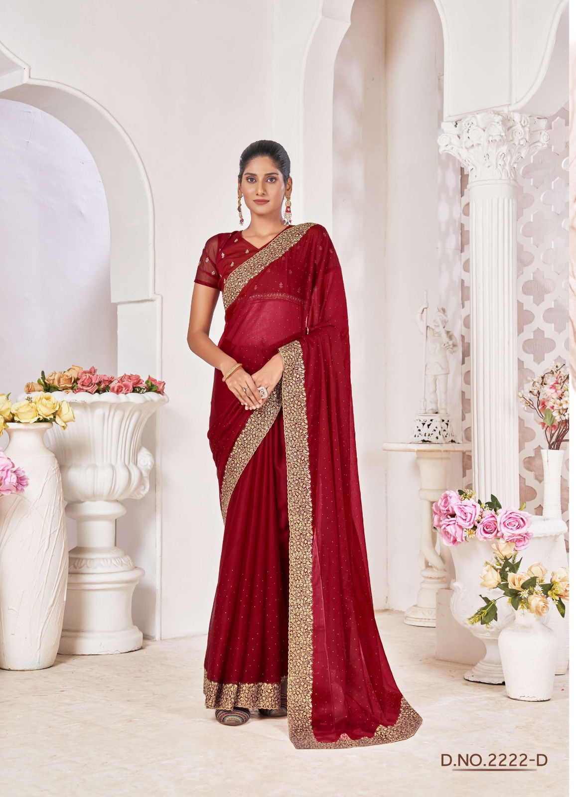 Jayshree 2222 A To D Samundar Chiffon Designer Saree Exporters In India