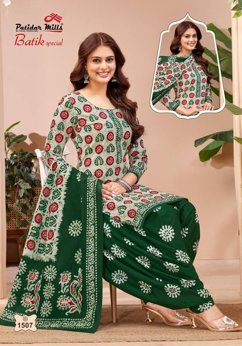 Batik Special Vol 15 By Patidar Cotton Dress Material Wholesale Price In Surat