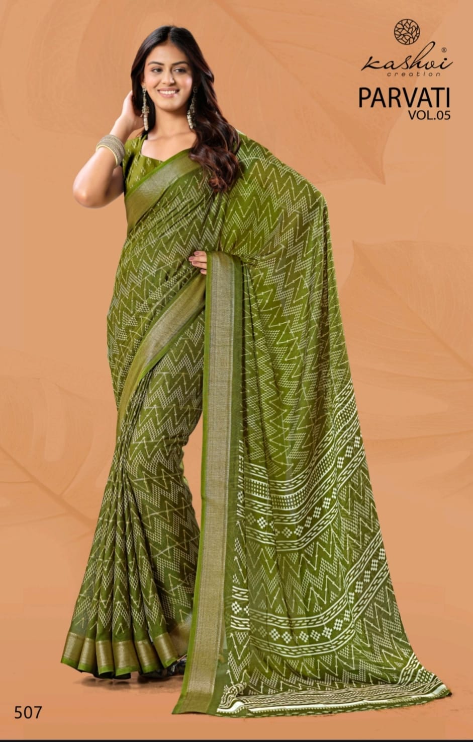 Parvati Vol 5 By Kashvi Jacquard Daily Wear Saree Wholesale Market In Surat