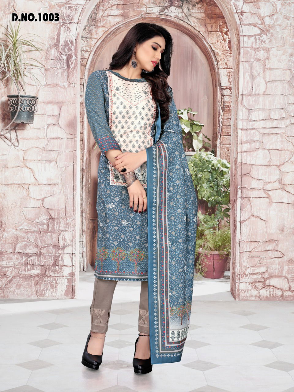 Naaz 1 Beautiful Designer Casual Daily Wear Printed Cotton Dress Material Collection
