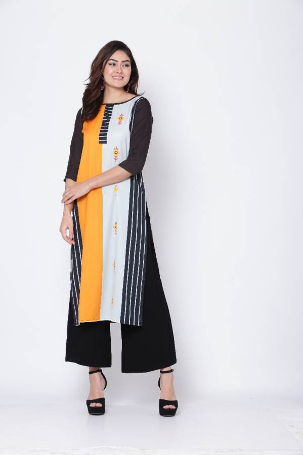 New Crape Kurti Collection With Designer Digital Printed and Three Fourth Seeves