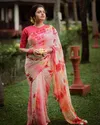 Kc 618 Georgette With Zari Woven Chex Designer Saree Online Wholesale