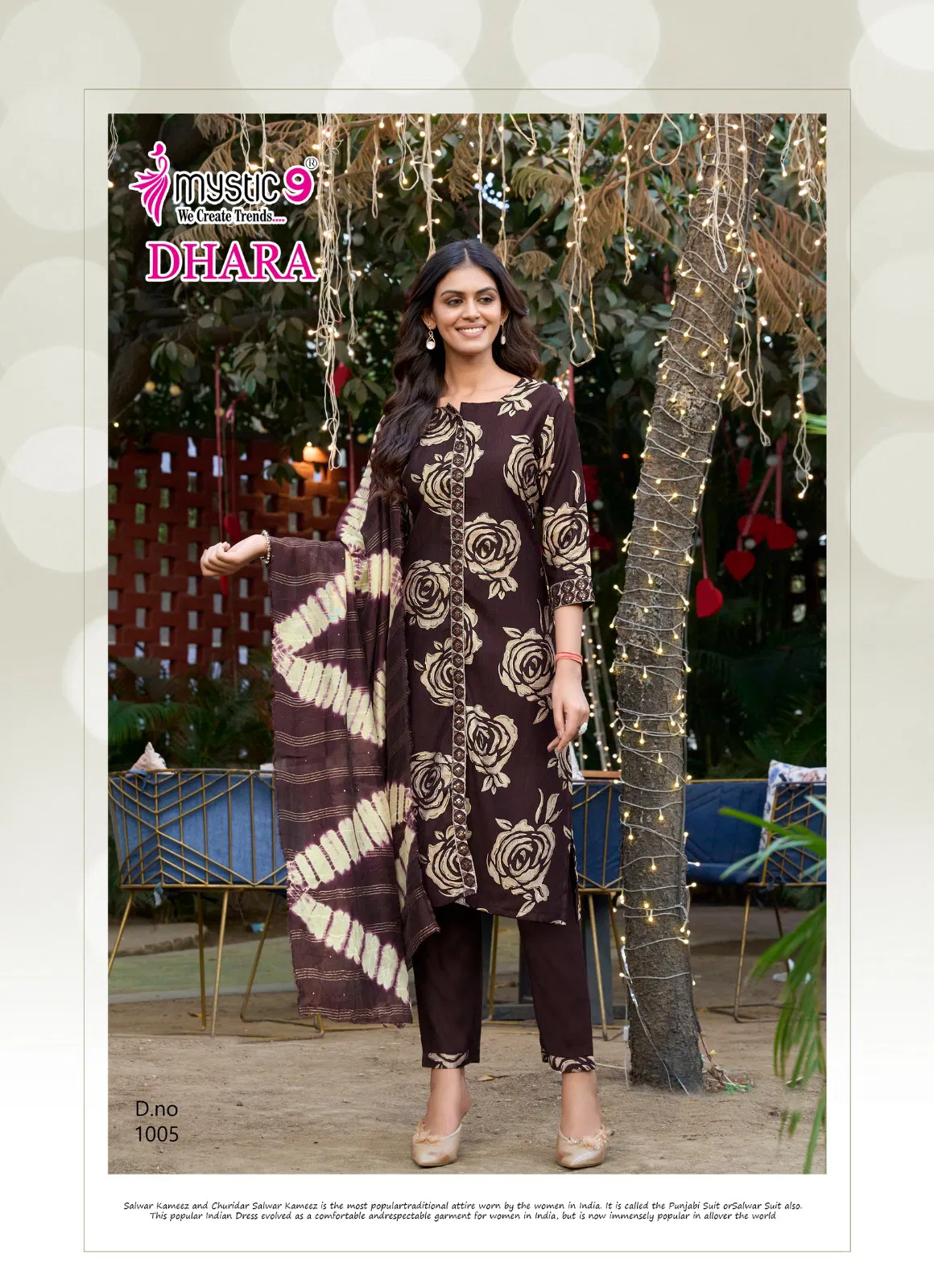 Dhara Vol 1 By Mystic 9 Vertican Printed Kurti With Bottom Dupatta Wholesale Online