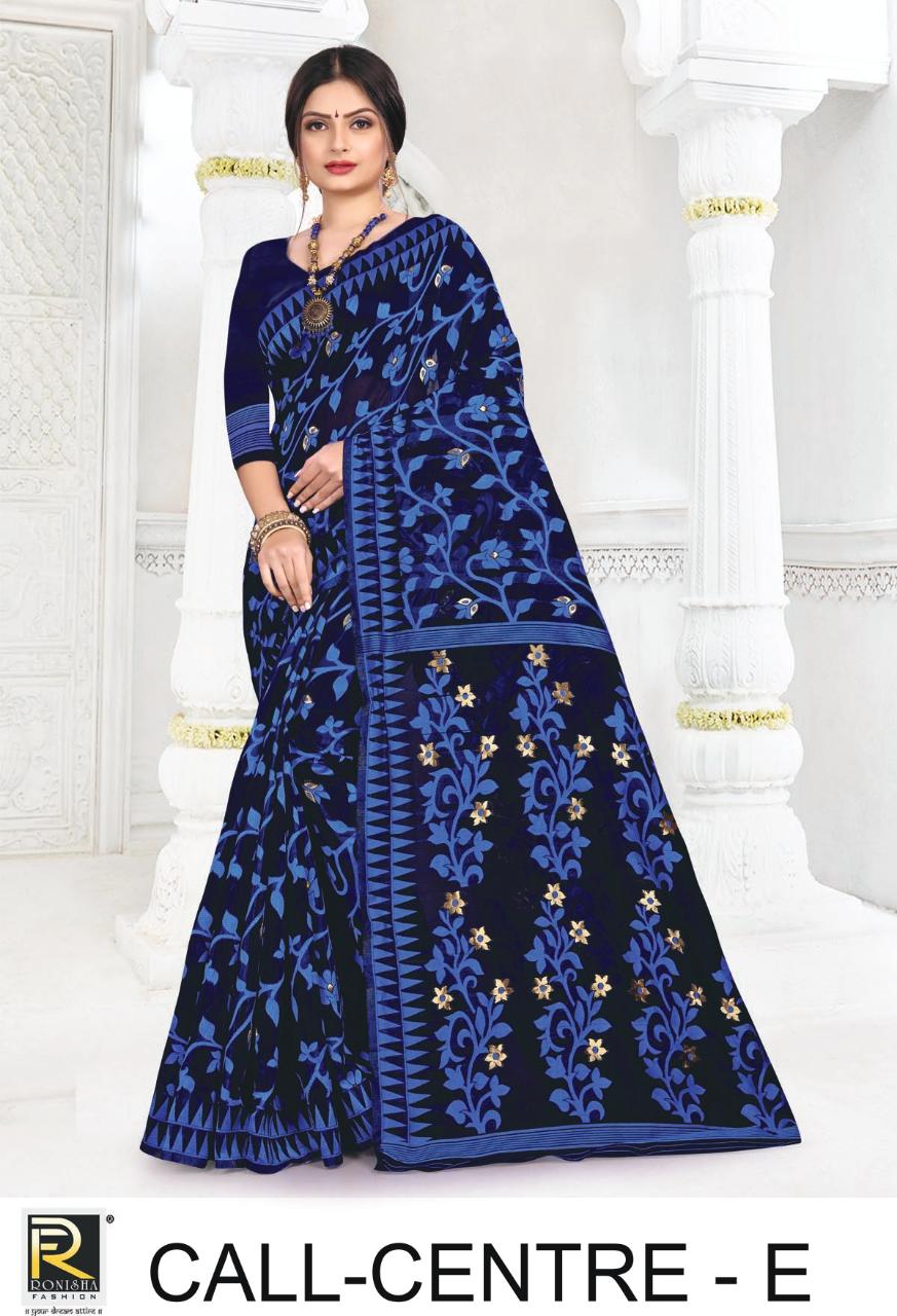 Ronisha Call Center Latest Collection Of Soft Cotton Printed Daiy Wear Saree 