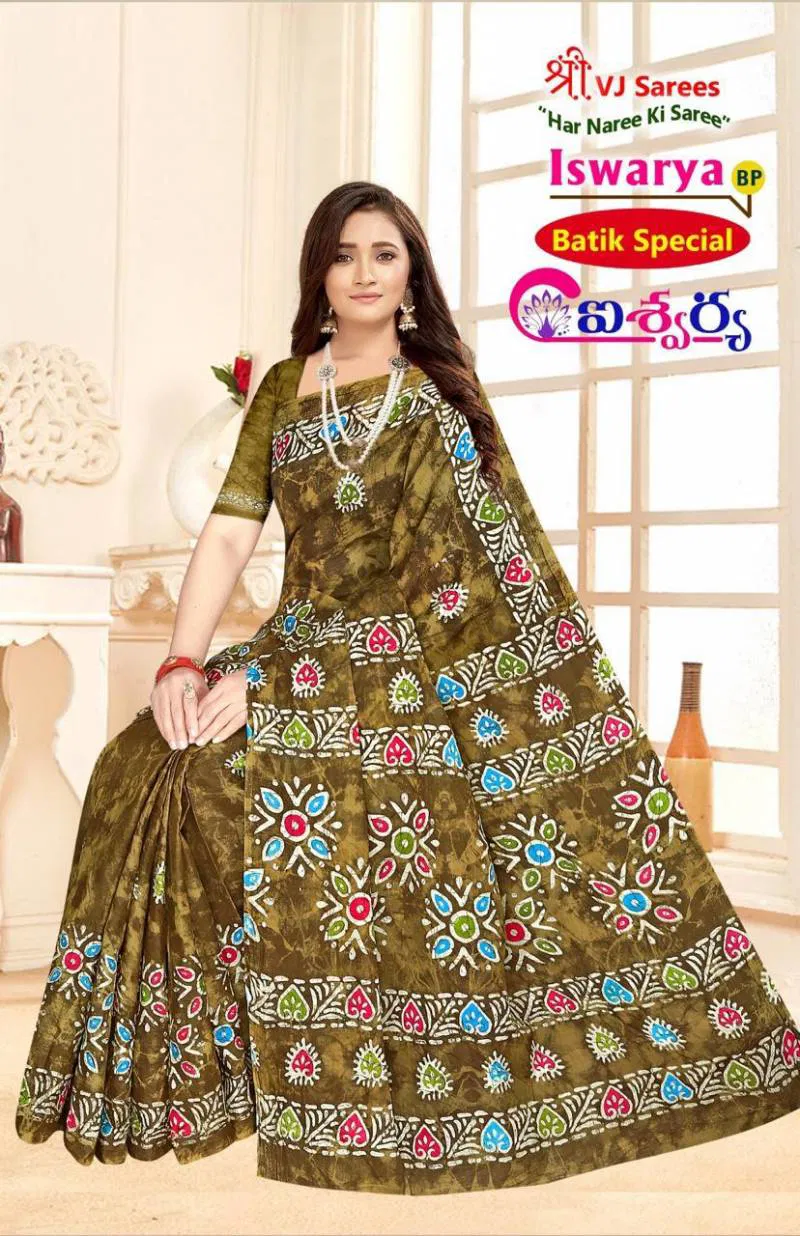 Iswarya Batik Speical Vol 01 By Vj Cotton Printed Saree Wholesale Market In Surat With Price