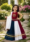 St D No 147 Heavy Rayon Cotton Multi Colour Kids Chaniya Choli
