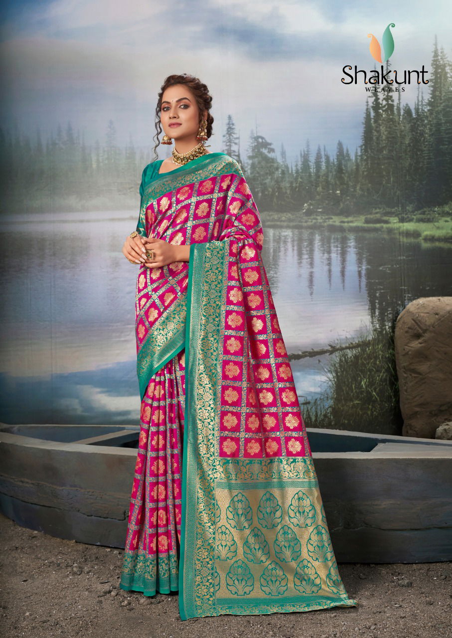 SHAKUNT PUSHP PRIYA Latest Designer Fancy Wedding Wear Pure Silk Saree Collection