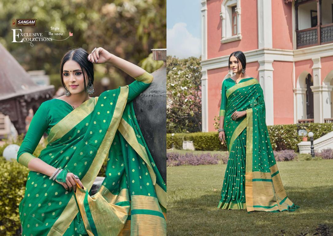Sangam Tara Sitara Latest fancy Designer Feavy Festive wear Handloom Silk Sarees Collection
