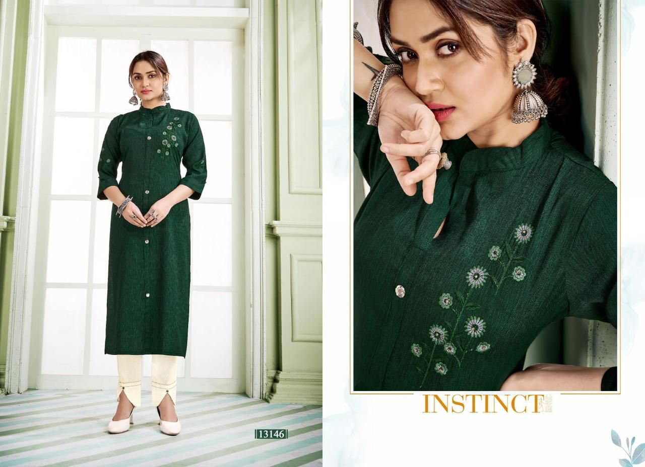Kalaroop Janjar Designer Ethnic Wear Rayon New Designer Kurti Collection