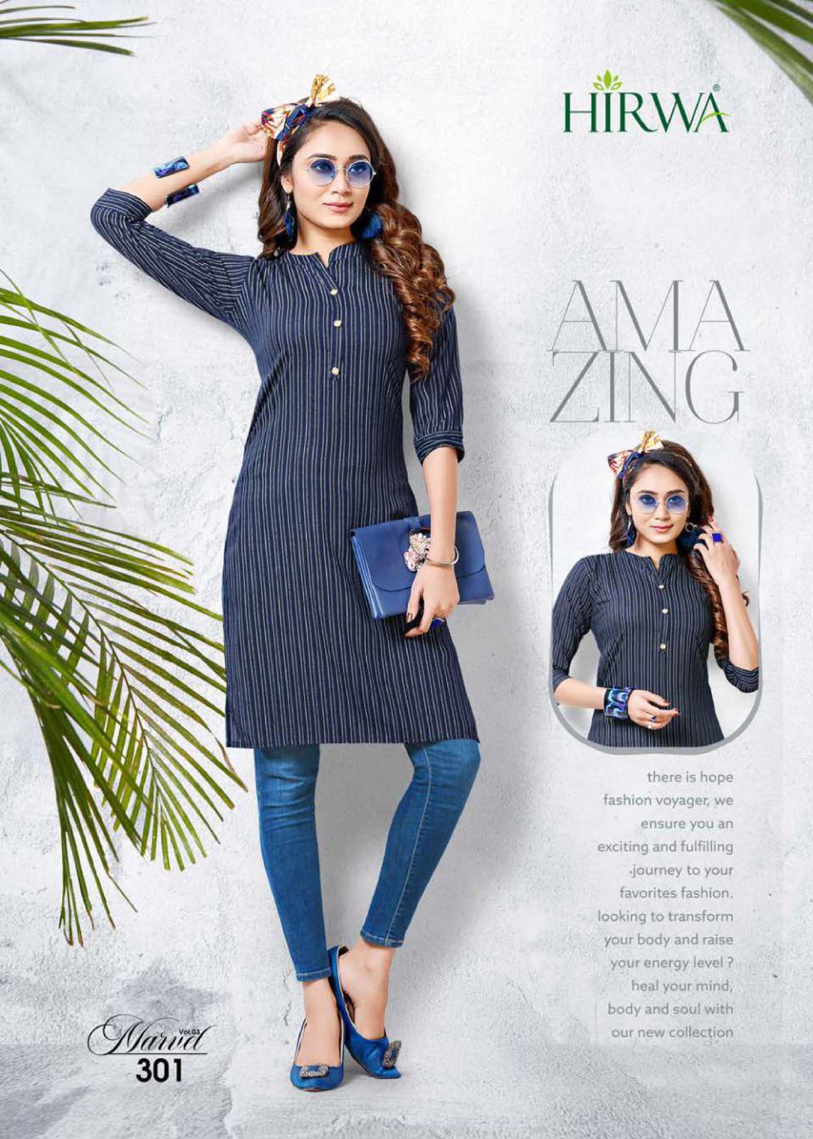 Hirwa Marvel 3 Ethnic Wear Rayon Printed Designer Kurti Collection
