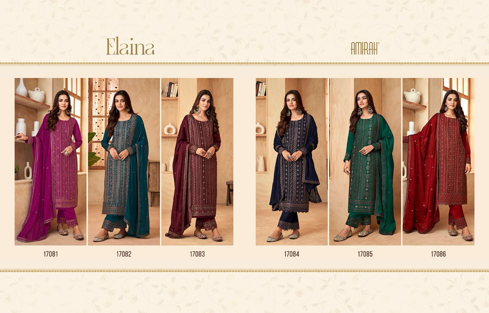Elaina By Amirah Embroidered Designer Salwar Suits Catalog