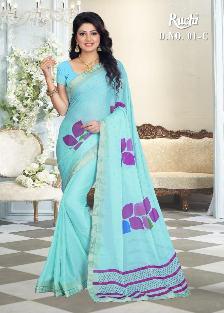 RUCHI Latest fancy Designer Regular Casual Wear silk georgette Saree Collection 