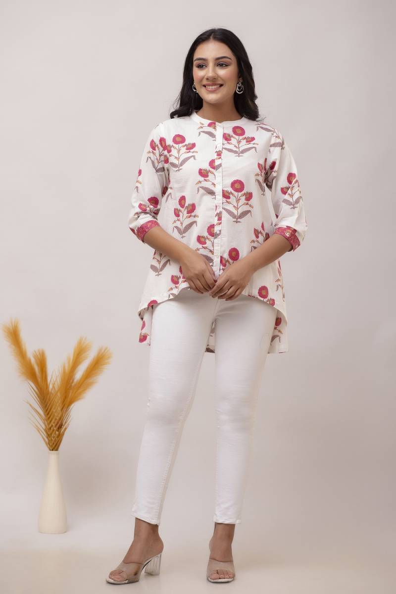 Stylee Girl 20 Cotton Printed Fancy Ladies Tops Wholesale Market In Surat With Price