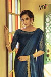 Ynf Rainbow Schiffli 1 Designer Party Wear Silk Printed Saree Collection