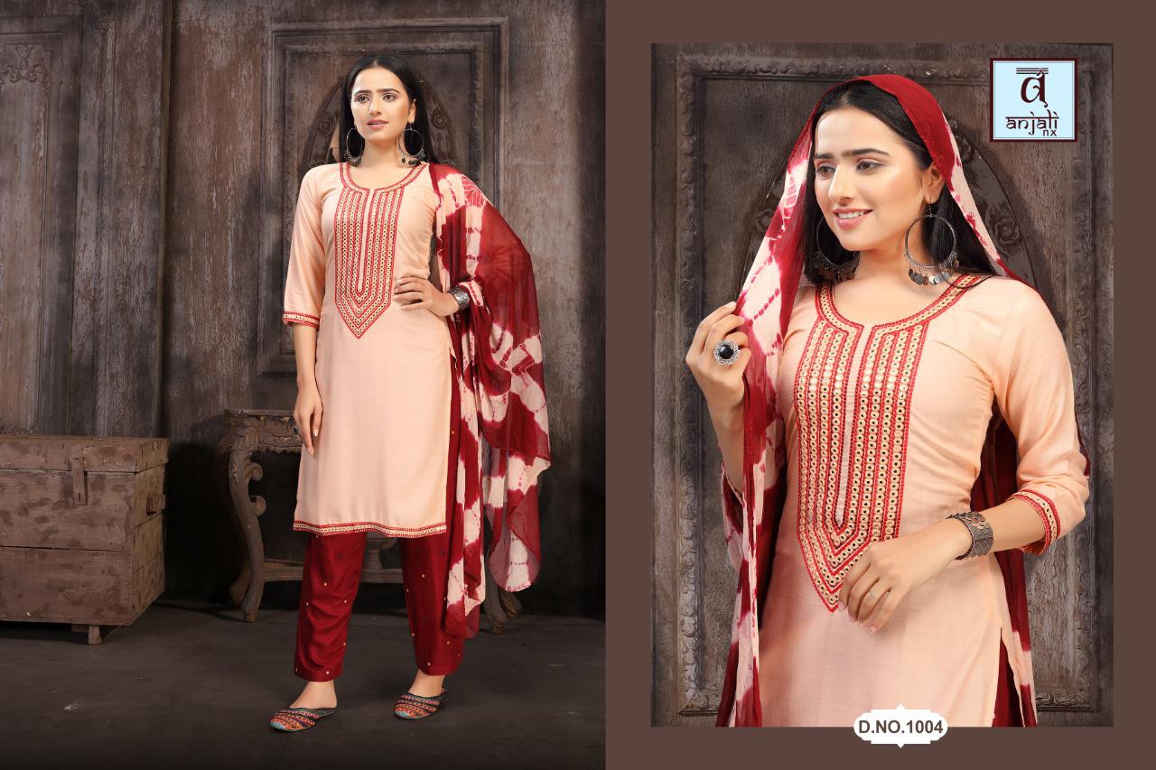 Anjali Alvira Latest fancy Casual Regular Wear Readymade Salwar Suit Collection
 