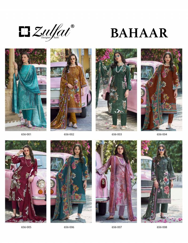 Bahaar By Zulfat Cotton Printed Fancy Dress Material Wholesale Kurti In India