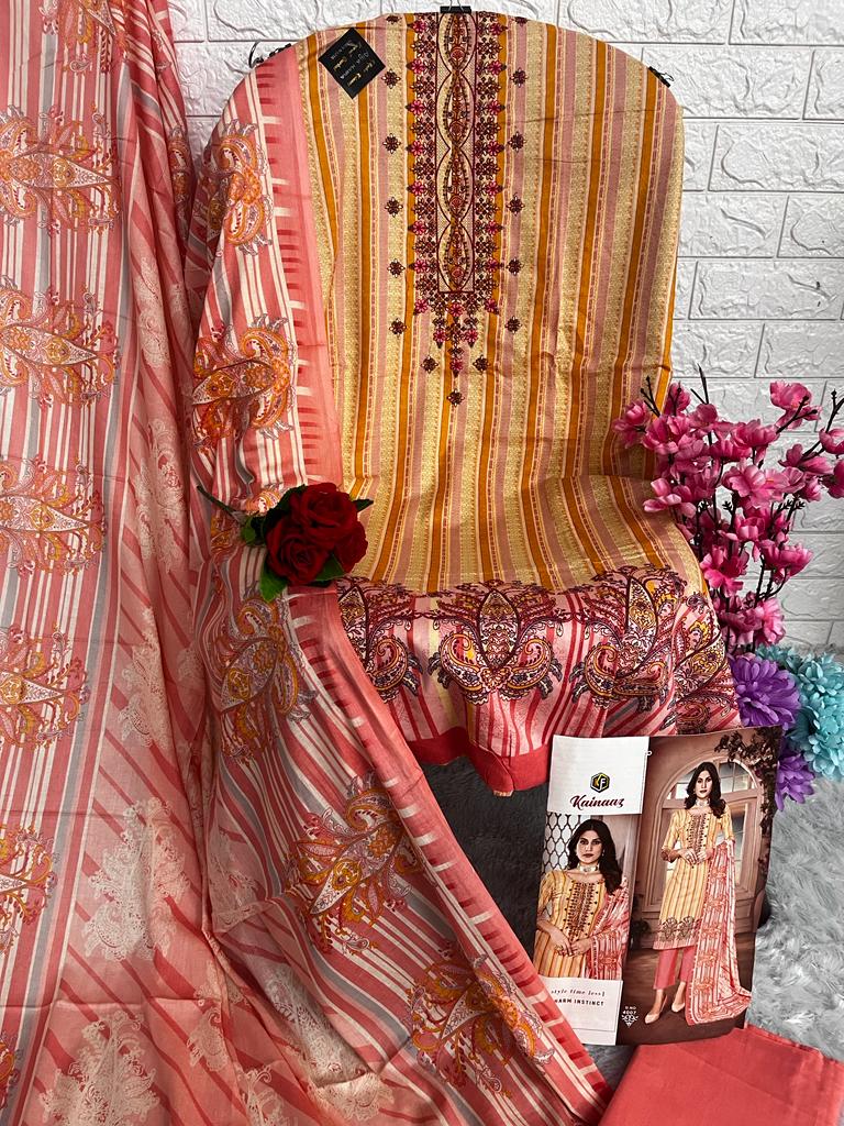 Kainaaz By Keval Fab Cotton Print Embroidered Designer Salwar Kameez Catalog
