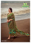 Anjana By Sanskar Bember Pattern Georgette Fancy Saree Wholesale In India