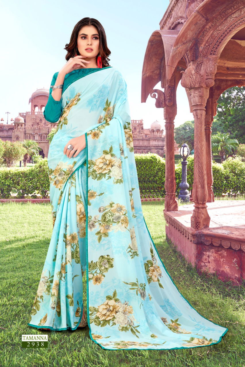 Rajyog Tamanna 3 Renial Printed With Lace Border Casual Wear Saree Collection
