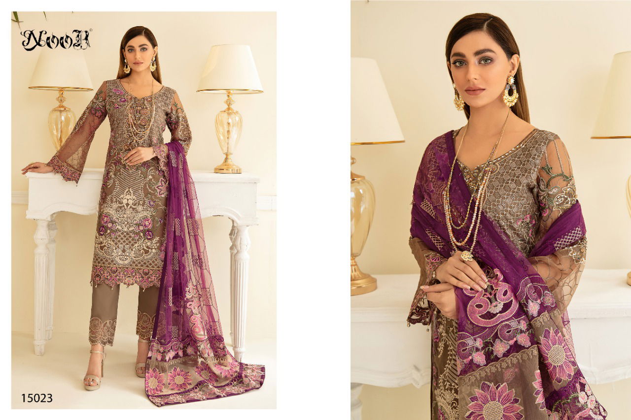 Noor Chevron 7 Heavy Festive Wear Georgette Embroidery Pakistani Salwar Kameez Collection