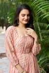 Ctz Padmaja Chinon Crepe Balloon Sleeves Fancy Online Gown Wholesale
