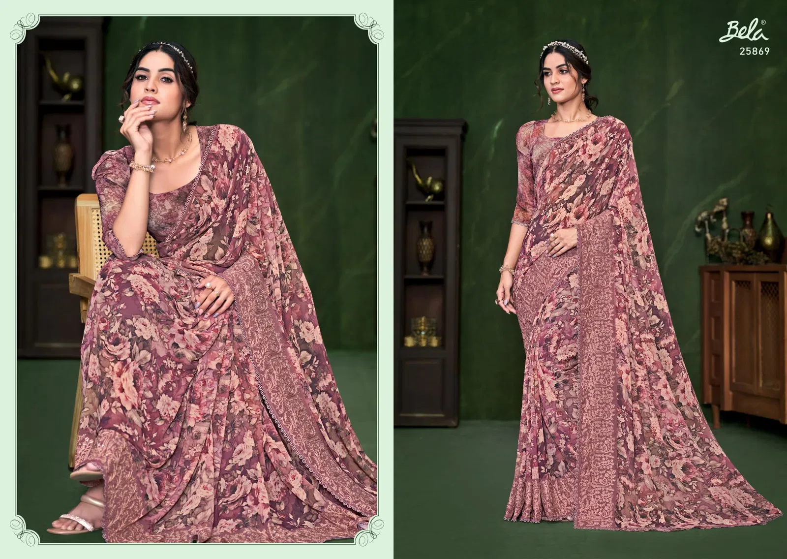 Amelia By Bela Fashion Pure Digital Print Saree Exporters In India
