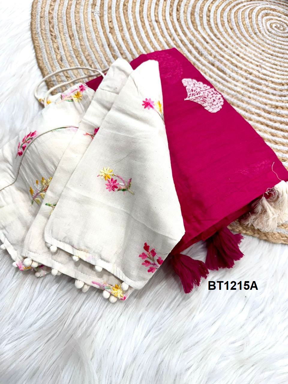 BT 1215 Colours Pure Chanderi Cotton Designer Saree Manufacturers