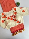 Khadi Vol 32 Hk 6 Khadi Cotton Saree With Aplic Work Blouse