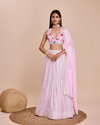 DZ 2236 Light Pink Embroidery Georgette Party Wear Lehenga Choli Wholesale Price In Surat