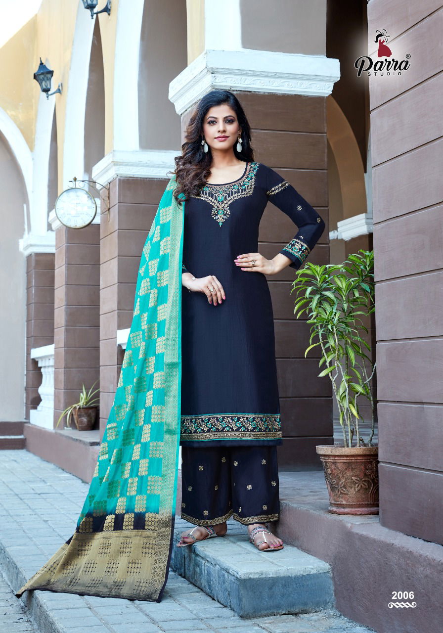 PARRA LIHAAZ Latest Heaavy Festive wear Fancy Designer Cinon With Embroidery Work And Hand Diamond Readymade Salwar Suit Collection