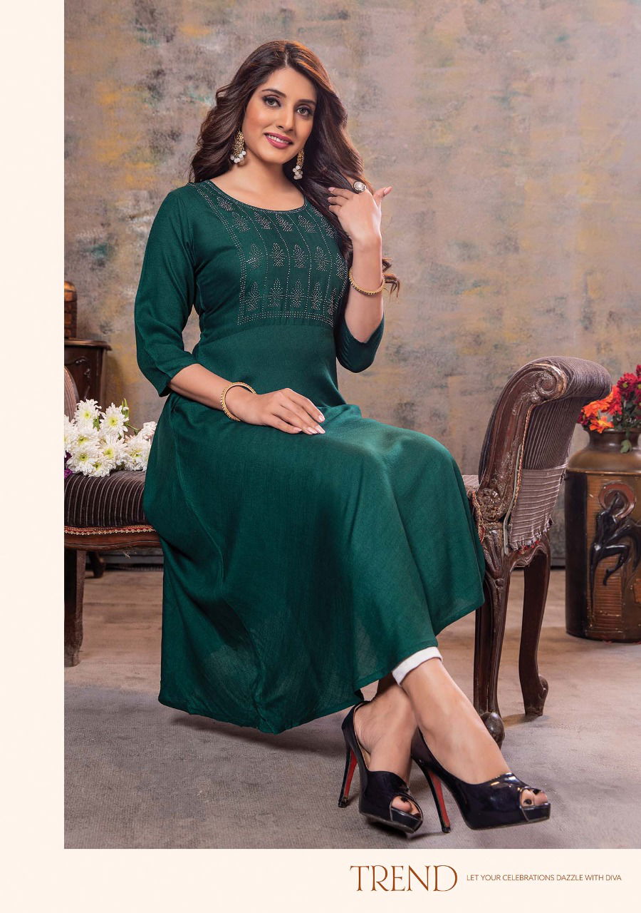 Wanna Shayona 2 Ethnic Wear Rayon Designer Kurti Collection