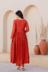 Naisha K 136 Mal Chanderi Anarkali Kurti Bottom With Dupatta Exporters In India