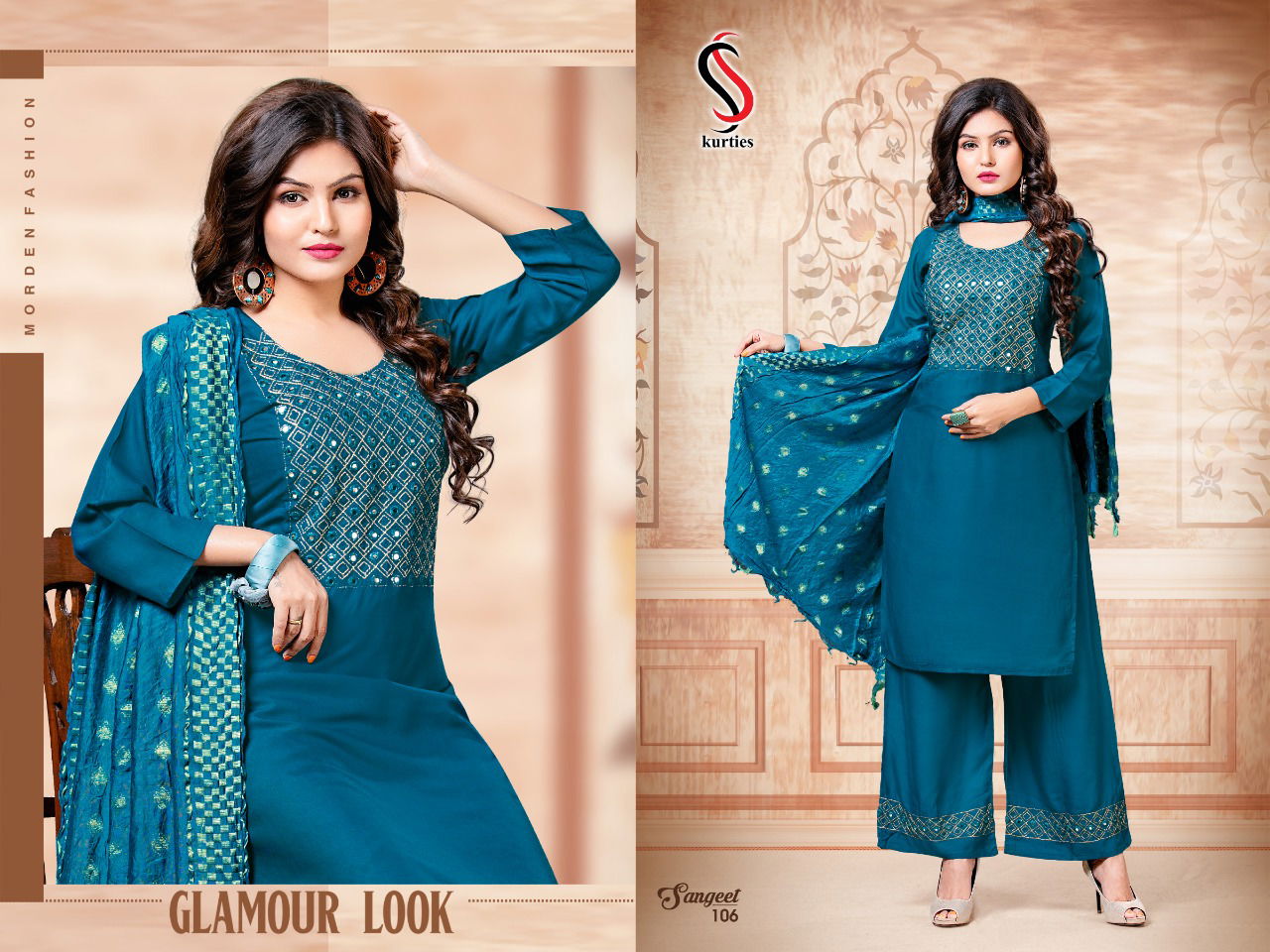 Ss Sangeet 2 Latest Fancy Rayon Designer Festive Wear Rayon Worked Ready made Salwar Suit Collection
