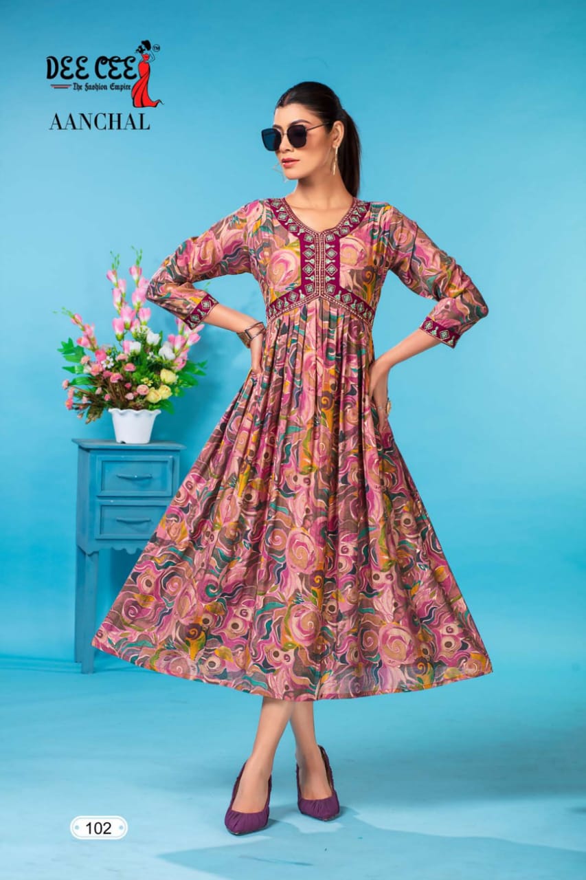 Aanchal By Deecee Alia Cut 101 To 106 Series Printed Kurtis wholesale