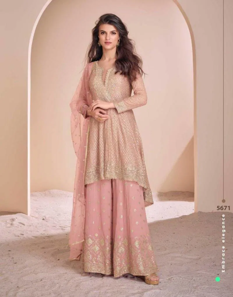 Aayana Hit 7671 A To D Georgette Embroidered Salwar Suits Wholesale In India