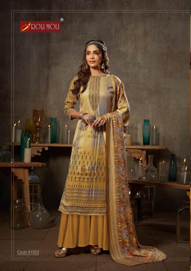Roli Moli Silky 7  Latest Collection Of Designer Ready Made Pure Pashmina Jacquard 