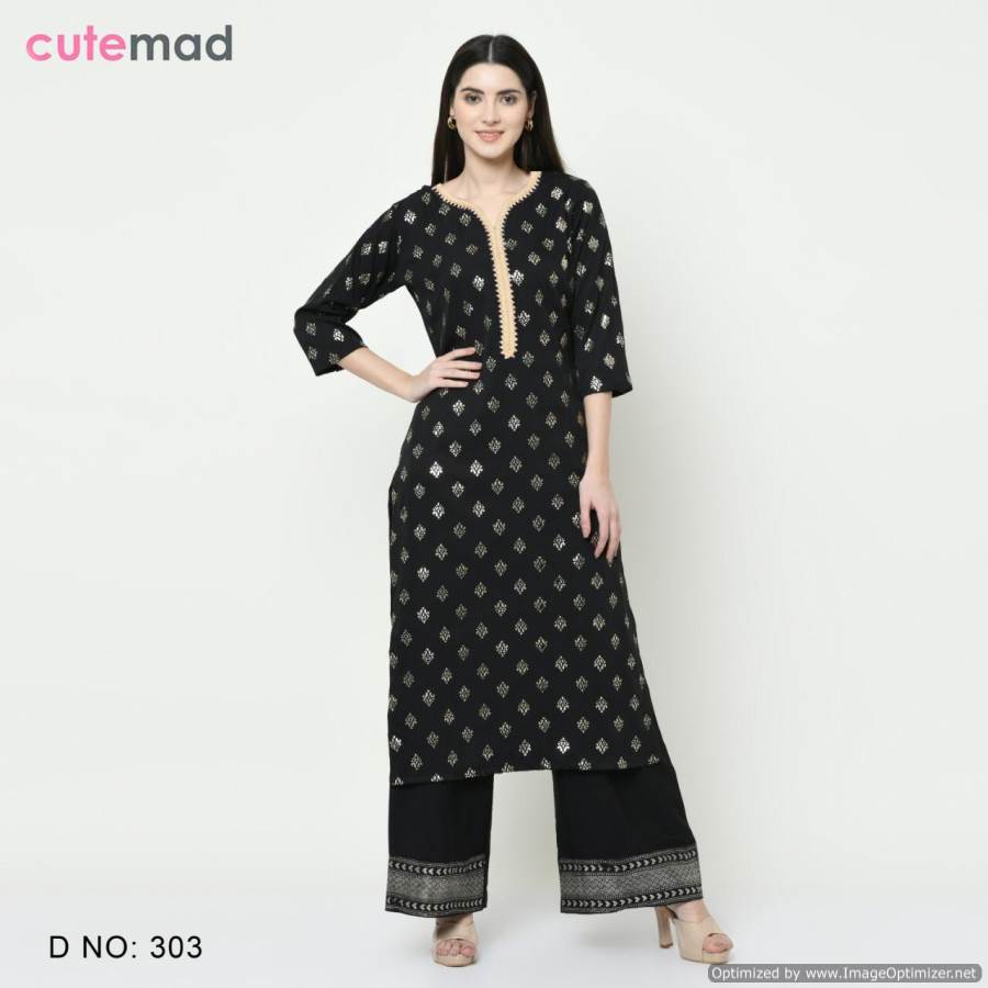 Cutemad 3 Heavy Fancy Wear American Crape Printed  Kurti With Bottom