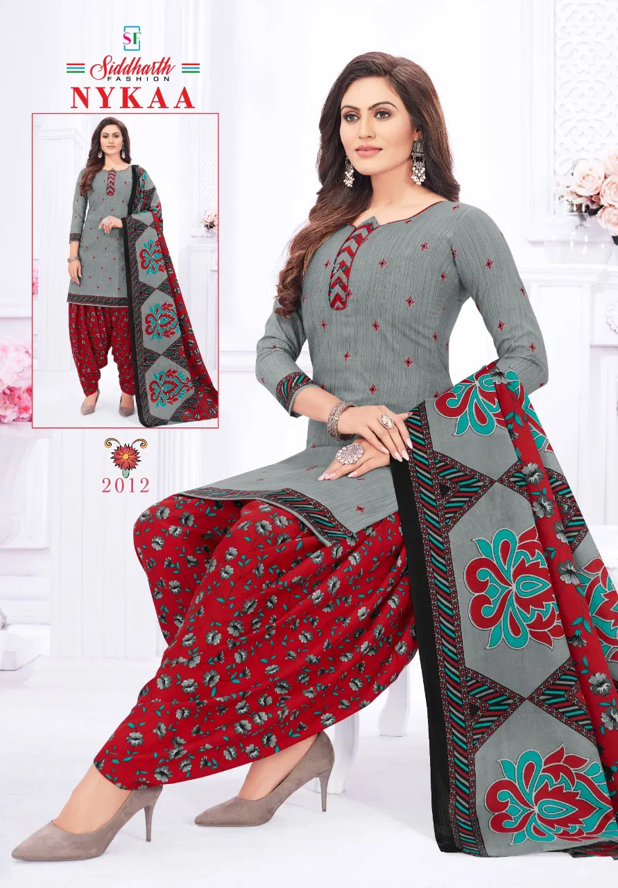 Siddharth Nykaa 2 Fancy Regular Wear Ready Made Cotton Printed Dress Collection