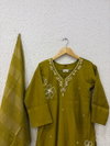 Naisha K 340 Roman Silk Embroidery Kurti With Pant Dupatta Exporters In India