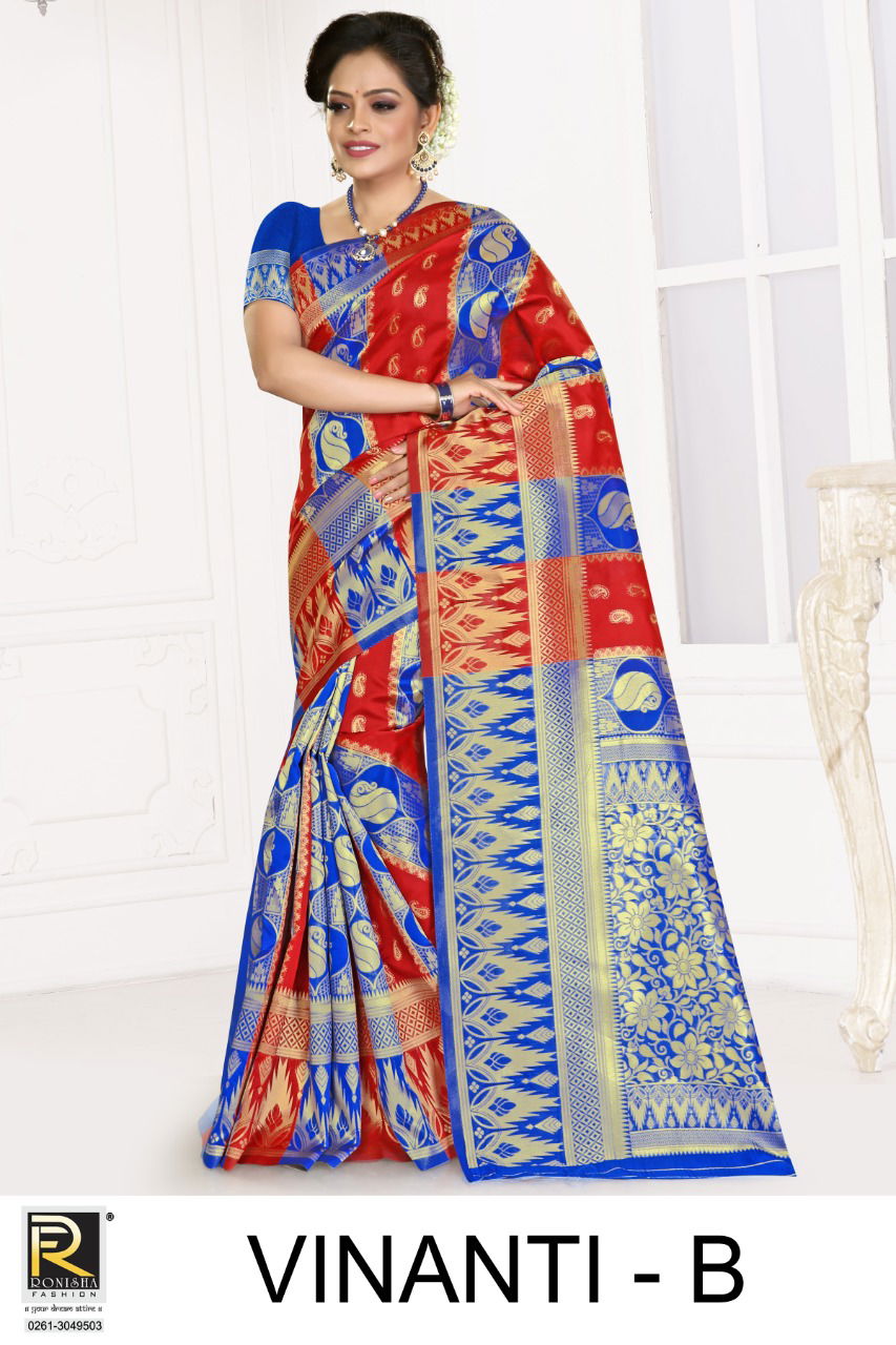 Ronisha Vinanti Latest Designer Festive Wear Silk Saree Collection 