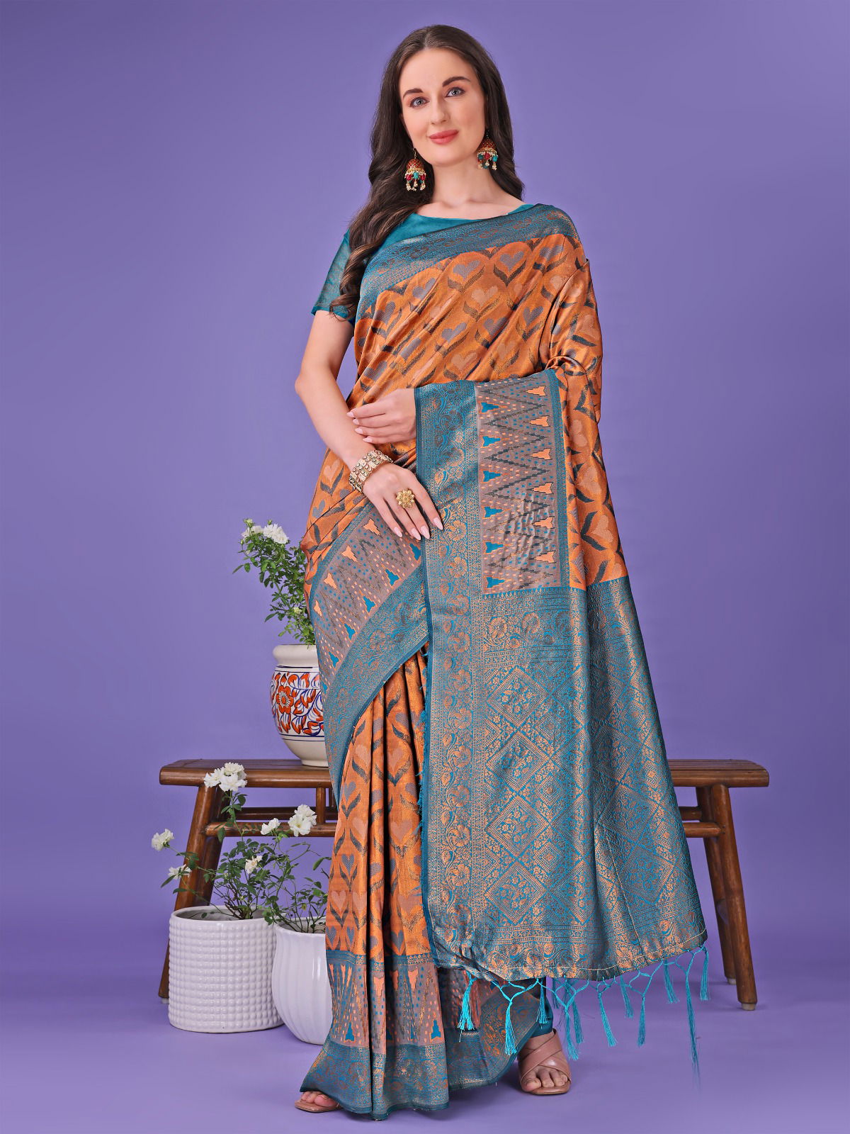 Blossom By Astita Lichi Silk Wedding Wear Saree Wholesale Shop In Surat