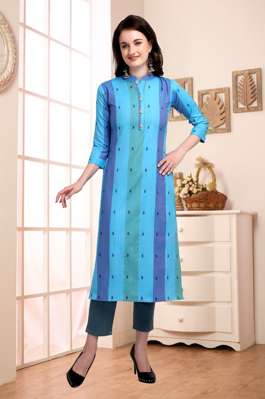Handloom Latest Fancy Designer Regular Casual Wear Cotton Printed Kurtis Collection
